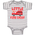 Baby Clothes Little Fire Chief Profession with Working Vehicle Baby Bodysuits