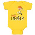 Baby Clothes Daddy Engineer Profession Boy with Helmet and Tools Baby Bodysuits