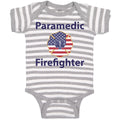 Baby Clothes Paramedic Firefighter Profession Country Flag Baby Bodysuits Cotton