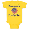 Baby Clothes Paramedic Firefighter Profession Country Flag Baby Bodysuits Cotton