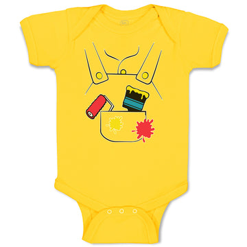 Baby Clothes Painter Costume Brush and Roller Baby Bodysuits Boy & Girl Cotton