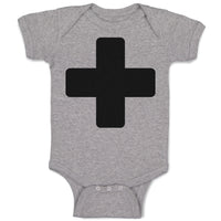 Baby Clothes Emergency First Aid Black Cross Baby Bodysuits Boy & Girl Cotton