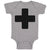 Baby Clothes Emergency First Aid Black Cross Baby Bodysuits Boy & Girl Cotton