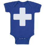 Baby Clothes Emergency First Aid Black Cross Baby Bodysuits Boy & Girl Cotton