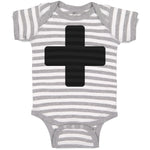 Baby Clothes Emergency First Aid Black Cross Baby Bodysuits Boy & Girl Cotton