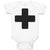 Baby Clothes Emergency First Aid Black Cross Baby Bodysuits Boy & Girl Cotton