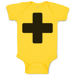 Baby Clothes Emergency First Aid Black Cross Baby Bodysuits Boy & Girl Cotton