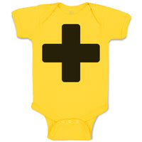 Baby Clothes Emergency First Aid Black Cross Baby Bodysuits Boy & Girl Cotton