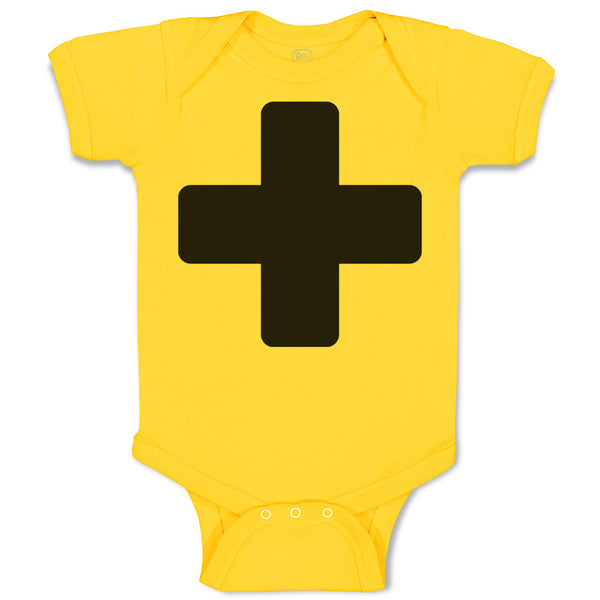 Baby Clothes Emergency First Aid Black Cross Baby Bodysuits Boy & Girl Cotton