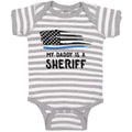 Baby Clothes My Daddy Is A Sheriff Country Police Flag Baby Bodysuits Cotton