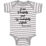 Baby Clothes I Am Fearfully and Wonderfully Made Pslam 139:14 Baby Bodysuits