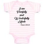 Baby Clothes I Am Fearfully and Wonderfully Made Pslam 139:14 Baby Bodysuits