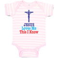 Baby Clothes Jesus Loves Me This I Know Cross Baby Bodysuits Boy & Girl Cotton