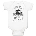 Baby Clothes I Roll with Jesus Christian Jesus God Baby Bodysuits Cotton