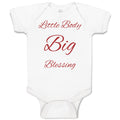 Baby Clothes Little Boy Big Blessing Christian Jesus God Baby Bodysuits Cotton