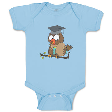 Baby Clothes Owl in Graduation Hat with Books Holidays and Occasions Birthday