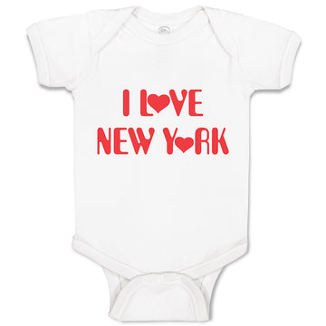 Baby Clothes I Love New York Valentines Love Baby Bodysuits Boy & Girl Cotton