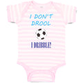 Baby Clothes I Don'T Drool I Dribble! Soccer Baby Bodysuits Boy & Girl Cotton