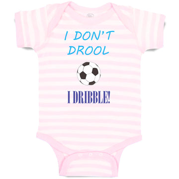 Baby Clothes I Don'T Drool I Dribble! Soccer Baby Bodysuits Boy & Girl Cotton