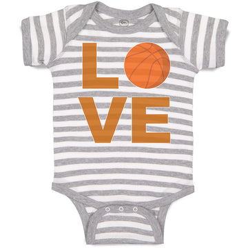 Baby Clothes Love Basketball Ball Sports Baby Bodysuits Boy & Girl Cotton