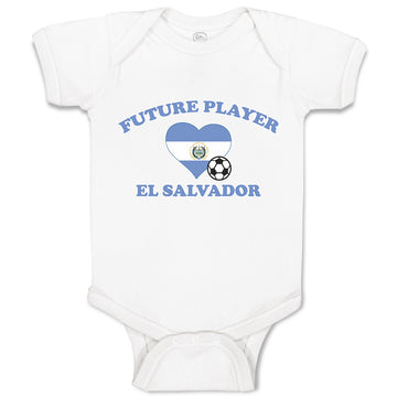 Baby Clothes Future Player El Salvador Heart Flag Sports Football Ball Cotton