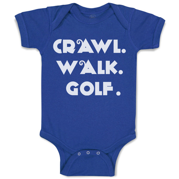 Baby Clothes Crawl. Walk. Golf. Sports Silhouette Baby Bodysuits Cotton