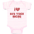 Baby Clothes I Love Dirt Track Racing Baby Bodysuits Boy & Girl Cotton