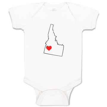 Baby Clothes Idaho Heart Love States Baby Bodysuits Boy & Girl Cotton