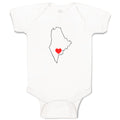 Baby Clothes Maine Heart Love Baby Bodysuits Boy & Girl Newborn Clothes Cotton