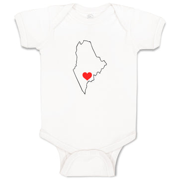 Baby Clothes Maine Heart Love Baby Bodysuits Boy & Girl Newborn Clothes Cotton