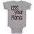 Baby Clothes Kiss Your Mama Love Mother Silhouette Baby Bodysuits Cotton