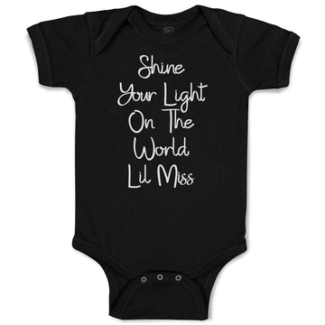 Baby Clothes Shine Your Light on The World Lil Miss Baby Bodysuits Cotton