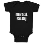 Baby Clothes Metal Baby Text Silhouette Funny Baby Bodysuits Boy & Girl Cotton