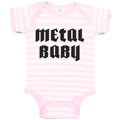 Baby Clothes Metal Baby Text Silhouette Funny Baby Bodysuits Boy & Girl Cotton