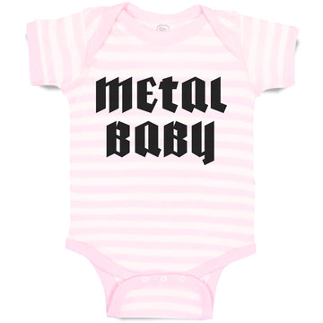 Baby Clothes Metal Baby Text Silhouette Funny Baby Bodysuits Boy & Girl Cotton