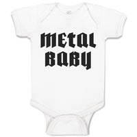 Baby Clothes Metal Baby Text Silhouette Funny Baby Bodysuits Boy & Girl Cotton