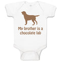 Baby Clothes My Brother Is A Chocolate Lab Dog Lover Pet Baby Bodysuits Cotton