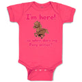 Baby Clothes I'M Here! So When Does My Pony Arrive Funny Baby Bodysuits Cotton