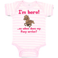 Baby Clothes I'M Here! So When Does My Pony Arrive Funny Baby Bodysuits Cotton