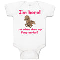 Baby Clothes I'M Here! So When Does My Pony Arrive Funny Baby Bodysuits Cotton