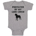 Baby Clothes Protected by My Cane Corso Dog Lover Pet Baby Bodysuits Cotton