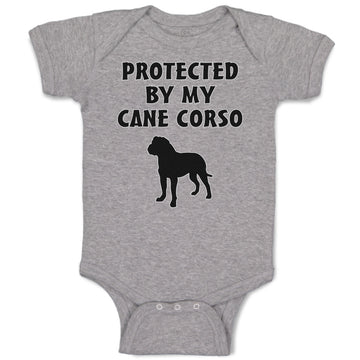 Baby Clothes Protected by My Cane Corso Dog Lover Pet Baby Bodysuits Cotton