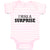 Baby Clothes I Was Surprise Silhouette Text Baby Bodysuits Boy & Girl Cotton