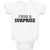 Baby Clothes I Was Surprise Silhouette Text Baby Bodysuits Boy & Girl Cotton