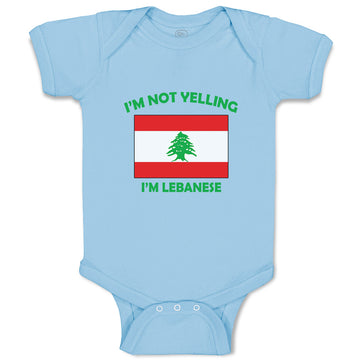 Baby Clothes I'M Not Yelling I Am Lebanese Lebanon Countries Baby Bodysuits