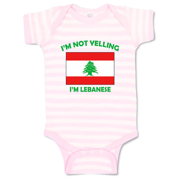 Baby Clothes I'M Not Yelling I Am Lebanese Lebanon Countries Baby Bodysuits