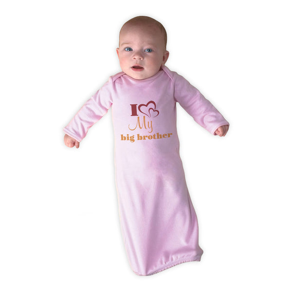 Baby Sleeper Gowns I Love My Big Brother Funny Baby Nightgowns Cotton - Cute Rascals