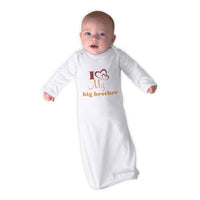 Baby Sleeper Gowns I Love My Big Brother Funny Baby Nightgowns Cotton - Cute Rascals