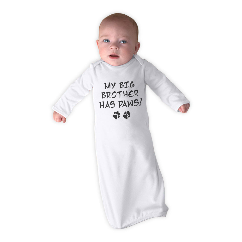 Cute Rascals Baby Sleeper Gowns My Big Brother Paws Dog Lover Pet