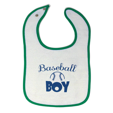 Baby Boy Bibs Baseball Boy Baseball Sports Baseball Burp Cloths Contrast Trim